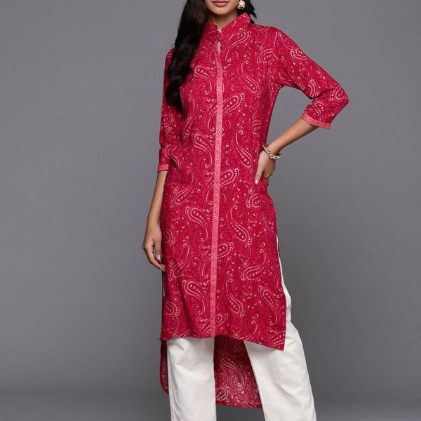 Ahalyaa Women's Traditional wear Kurta - Red - Distacart