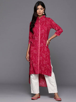 Ahalyaa Women's Traditional wear Kurta - Red - Distacart