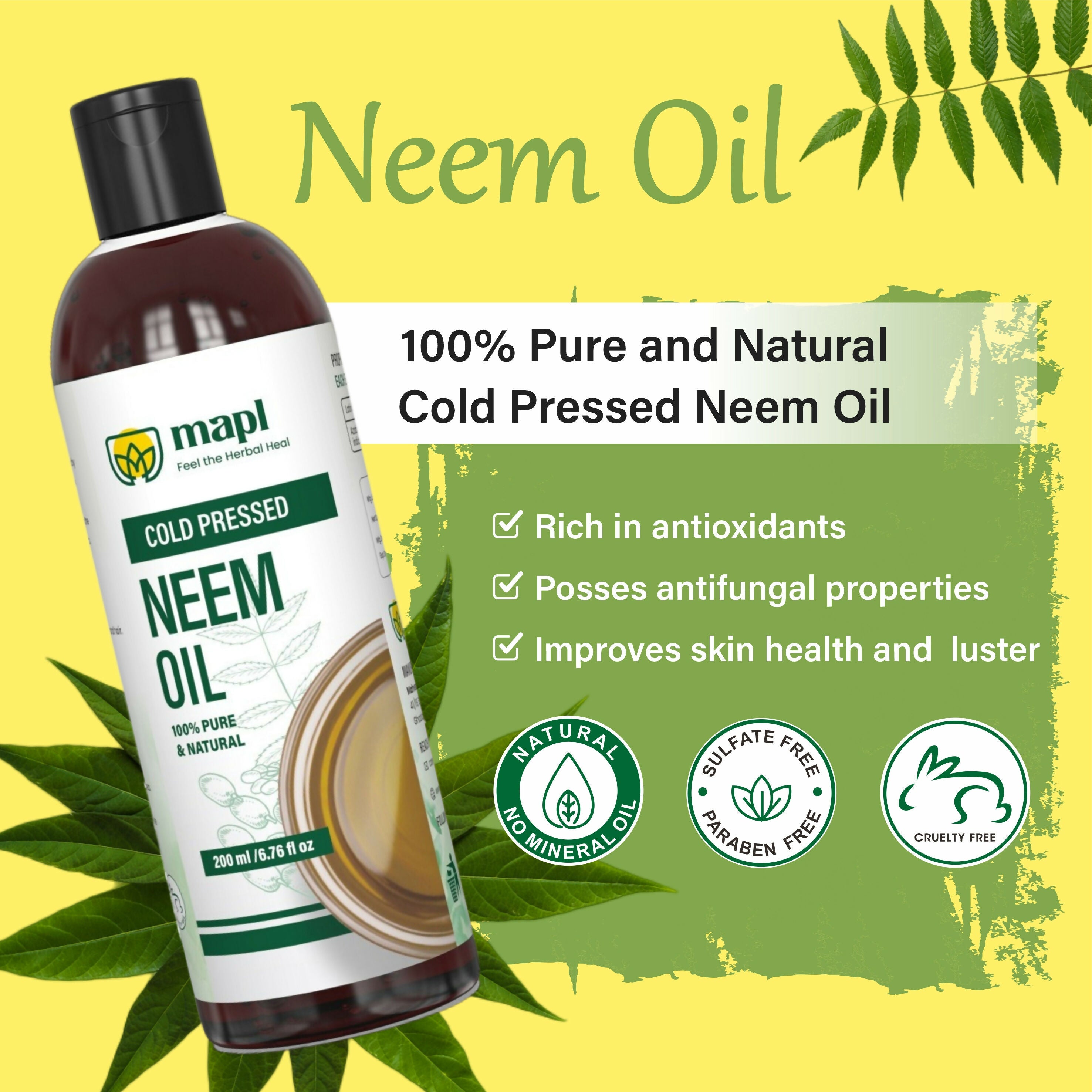 MAPL Neem Seed Oil Cold Pressed 100% Pure
