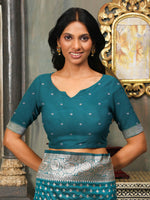 Thumbnail for Astita Banarasi Silk Sea Green Saree