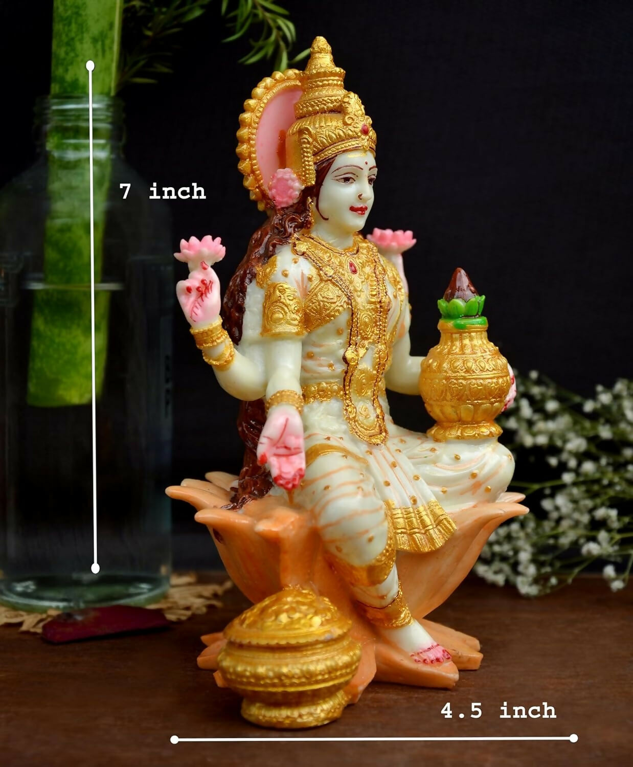 Shri balaji craft Marble Lakshmi Ji Sculpture for Pooja Room - Distacart