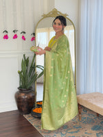 Thumbnail for The52 Women's Beautiful Chanderi Viscose Embroidered Straight Kurta with Pant And Dupatta Set