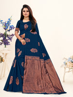 Thumbnail for Vedant Vastram Litchi Silk Designer Banarasi Saree - Morpich Morpich - Distacart