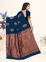 Thumbnail for Vedant Vastram Litchi Silk Designer Banarasi Saree - Morpich Morpich - Distacart