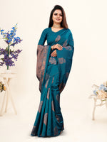 Thumbnail for Vedant Vastram Litchi Silk Designer Banarasi Saree - Rama - Distacart