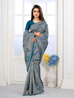 Thumbnail for Vedant Vastram Litchi Silk Designer Banarasi Saree - Rama - Distacart