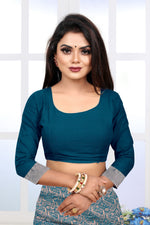 Thumbnail for Vedant Vastram Litchi Silk Designer Banarasi Saree - Rama - Distacart