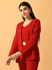 Myshka Women's Red Solid Solid Jacket - Distacart
