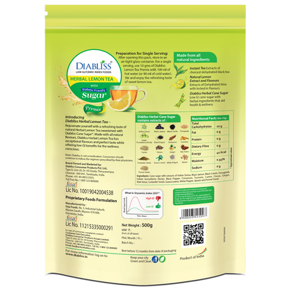 Diabliss Herbal Lemon Tea With Diabetic Friendly Sugar - Distacart