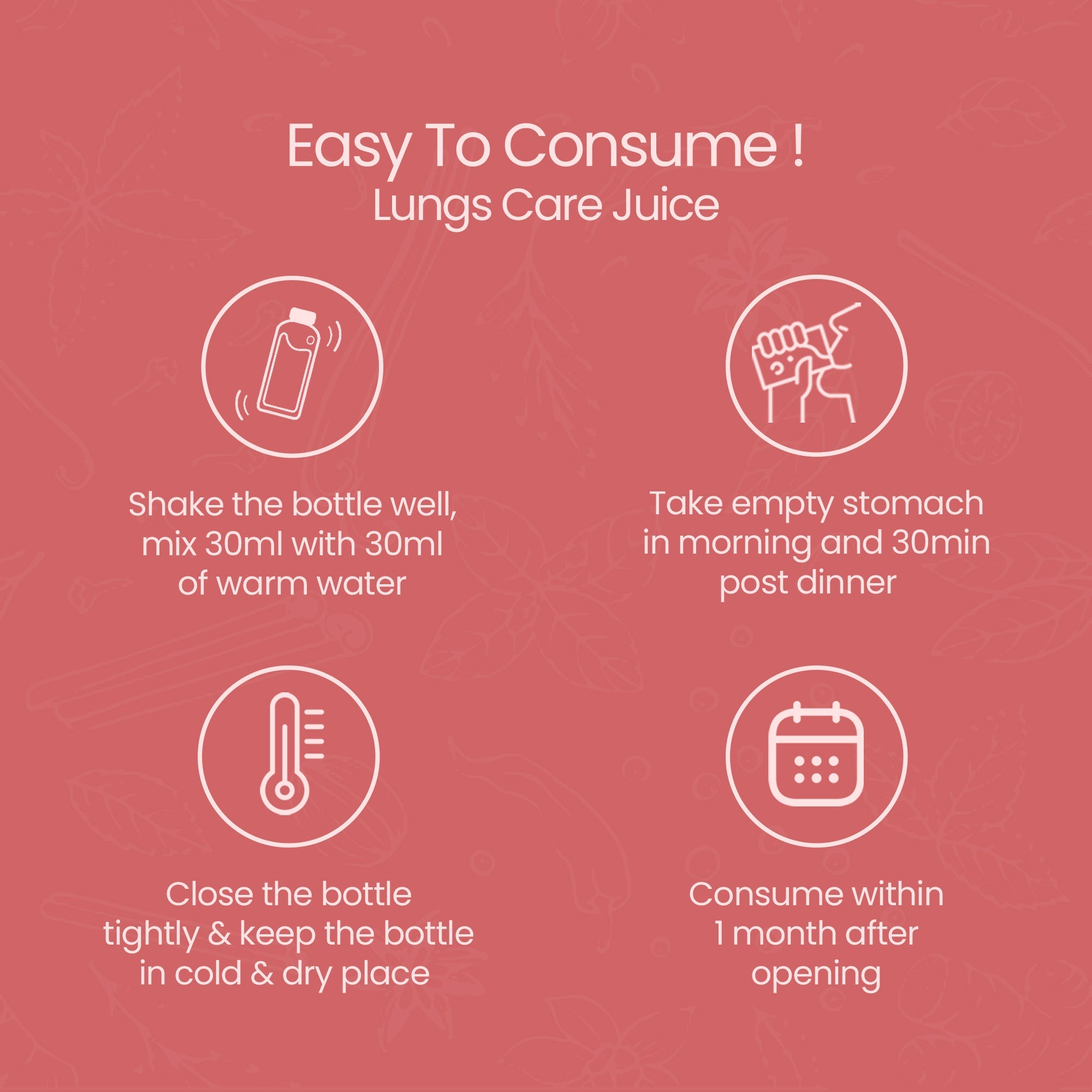 Easy to consume Lungs Care juice