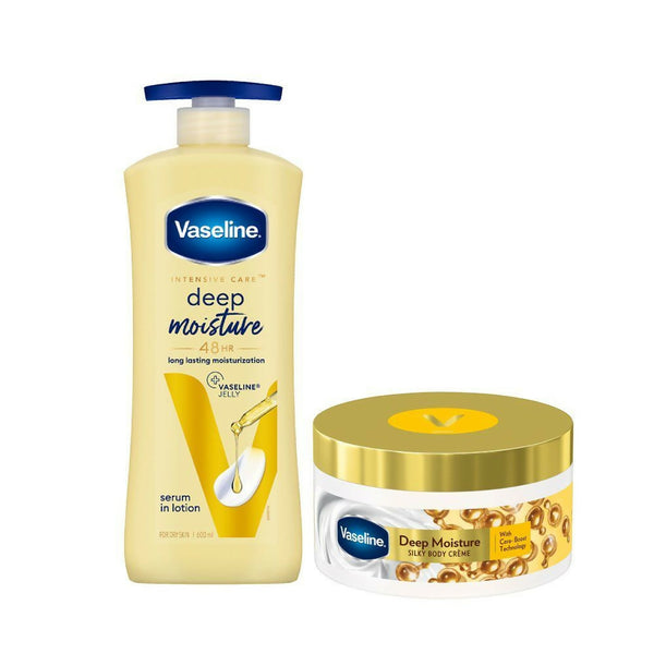 Vaseline Deep Moisture Body Lotion + Butter Combo - Distacart