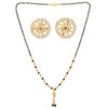 AanyaCentric Gold Plated Short Mangalsutra Set with Earrings - Distacart