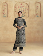 Thumbnail for Anaita Black Premium Chinon Embroidered Sequin Work Ready Made Suit - Distacart