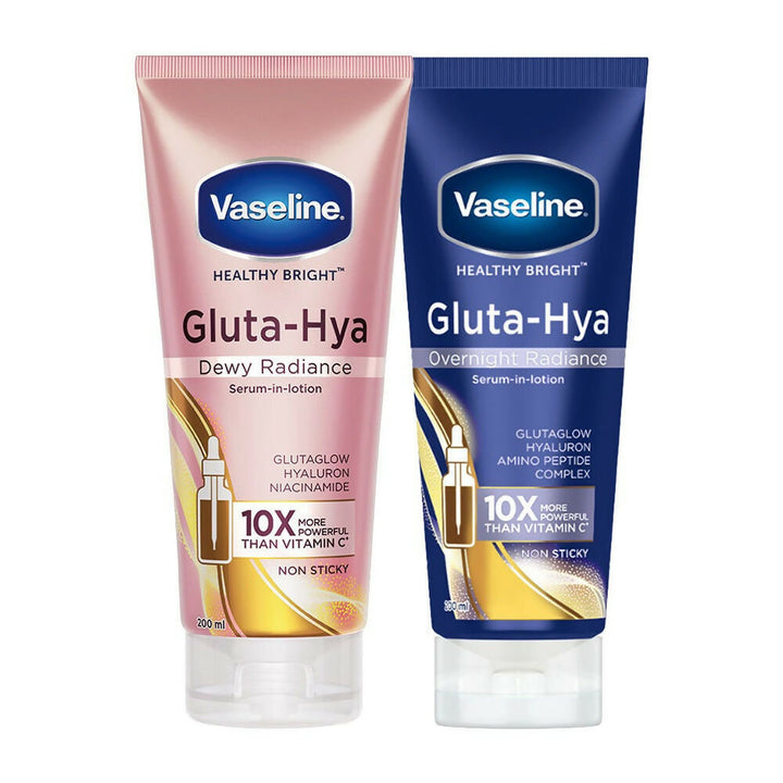 Vaseline Gluta-Hya Dewy Radiance & Overnight Radiance Serum-In-Lotion