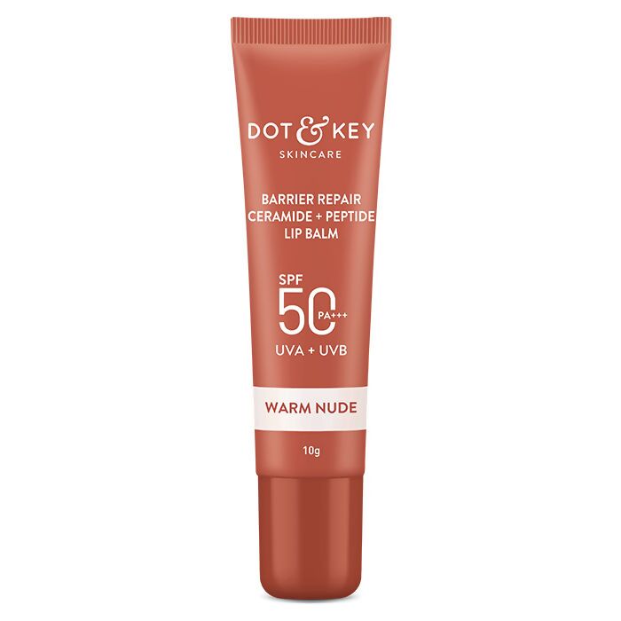 Dot & Key Barrier Repair Ceramide & Peptide SPF 50 Lip Balm - Warm Nude - Distacart