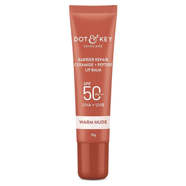 Dot & Key Barrier Repair Ceramide & Peptide SPF 50 Lip Balm - Warm Nude - Distacart