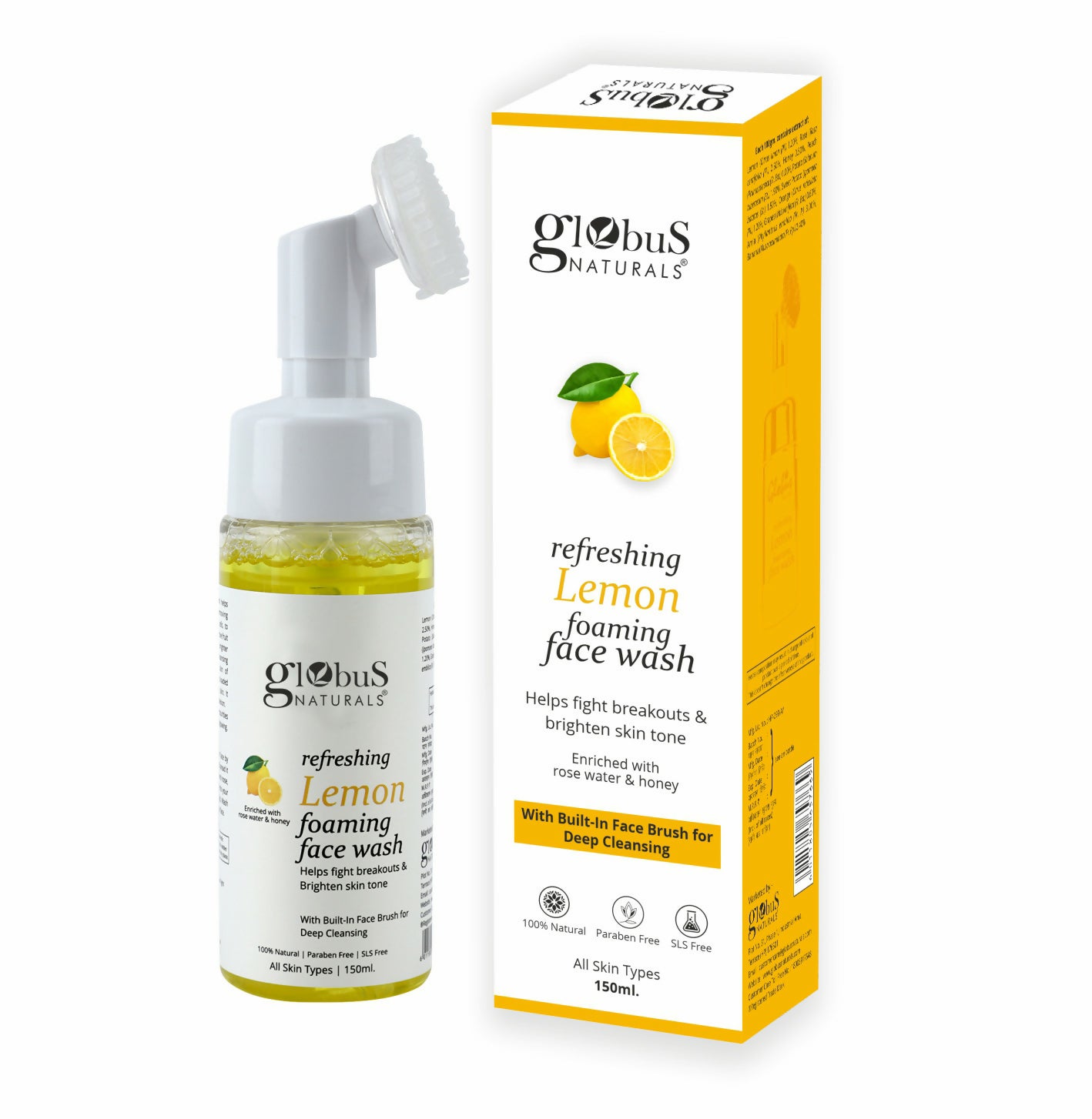 Globus Naturals Brush Lemon Face wash