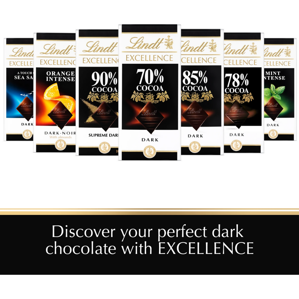 Lindt Excellence 90% Cocoa Dark Supreme Chocolate - Dista