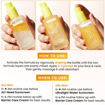 Hyphen Double Shot Face Serum with 18% Brightening & 20% Collagen - Distacart