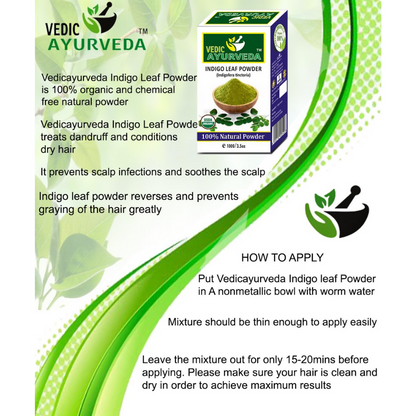 VedicAyurveda Indigo Powder and Henna Powder - Dista