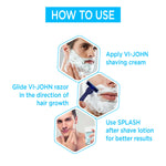 Thumbnail for VI-JOHN Dermatologically Tested Premium Claming Aqua Shaving Cream Enriched with Aloevera & Almond Oil free From Silicone,Paraben & Mineral Oil