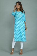 Thumbnail for Alvano Women's Stylish Cotton Blend Laheriya Kurti - Distacart