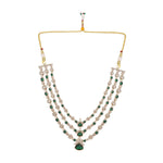 Thumbnail for Nuyug 18K Gold Plated Emerald Elysian Layered Necklace Set