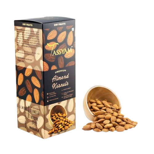 Tassyam Organics Premium Raw Almonds - Box - Distacart