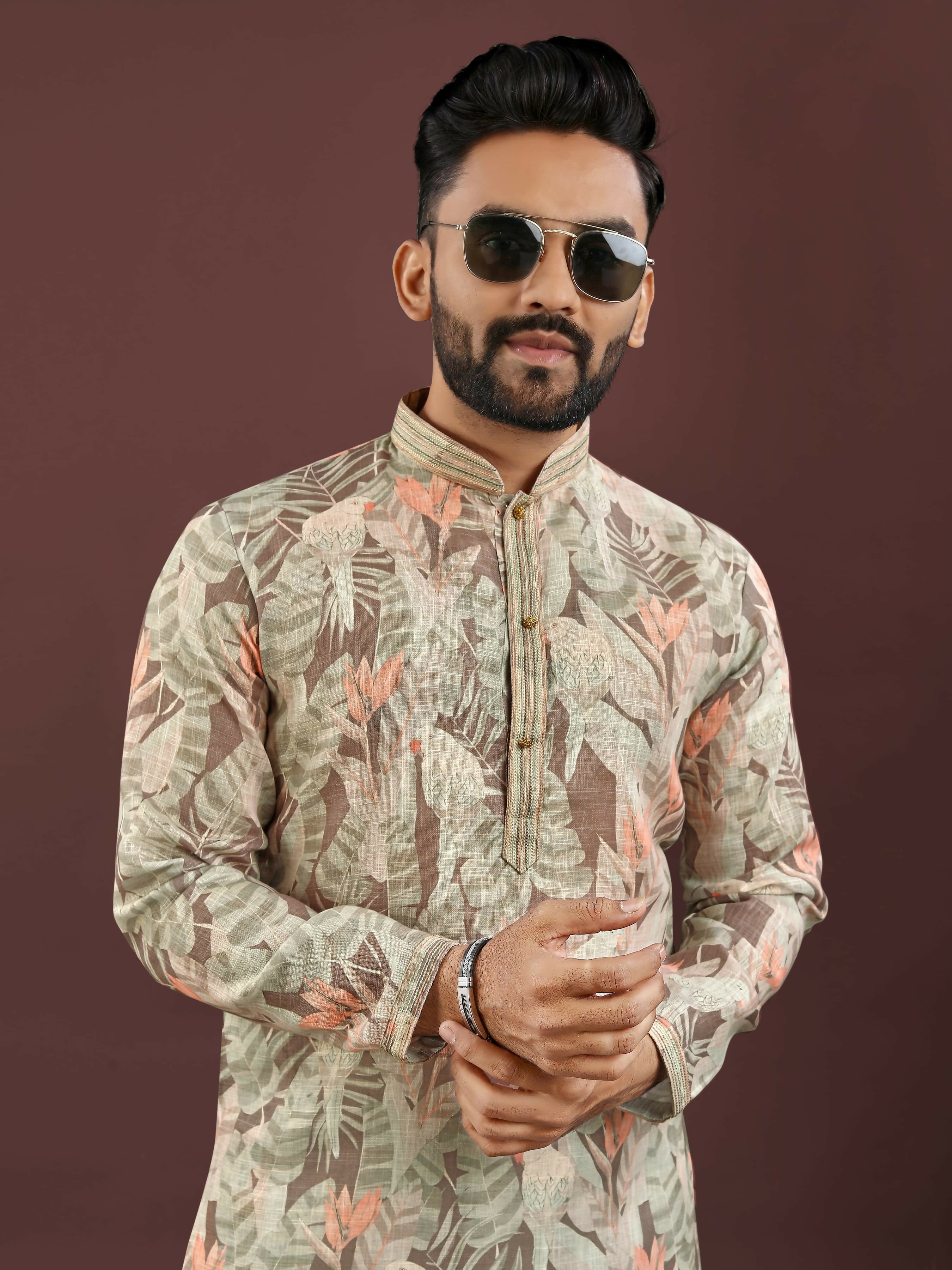 Anaita Brown Digital Print Kurta - Distacart