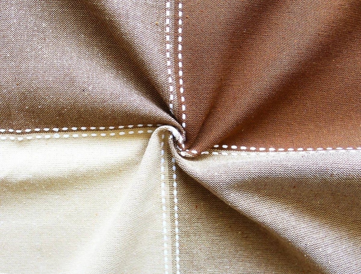 Airwill Cotton Checkered Pattern 8 Seater Rectangle Table Cover - Brown - Distacart