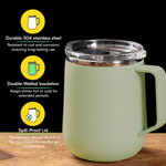 Thumbnail for Udyan Tea Stainless Steel Insulated Mug - Mint Green - Dista