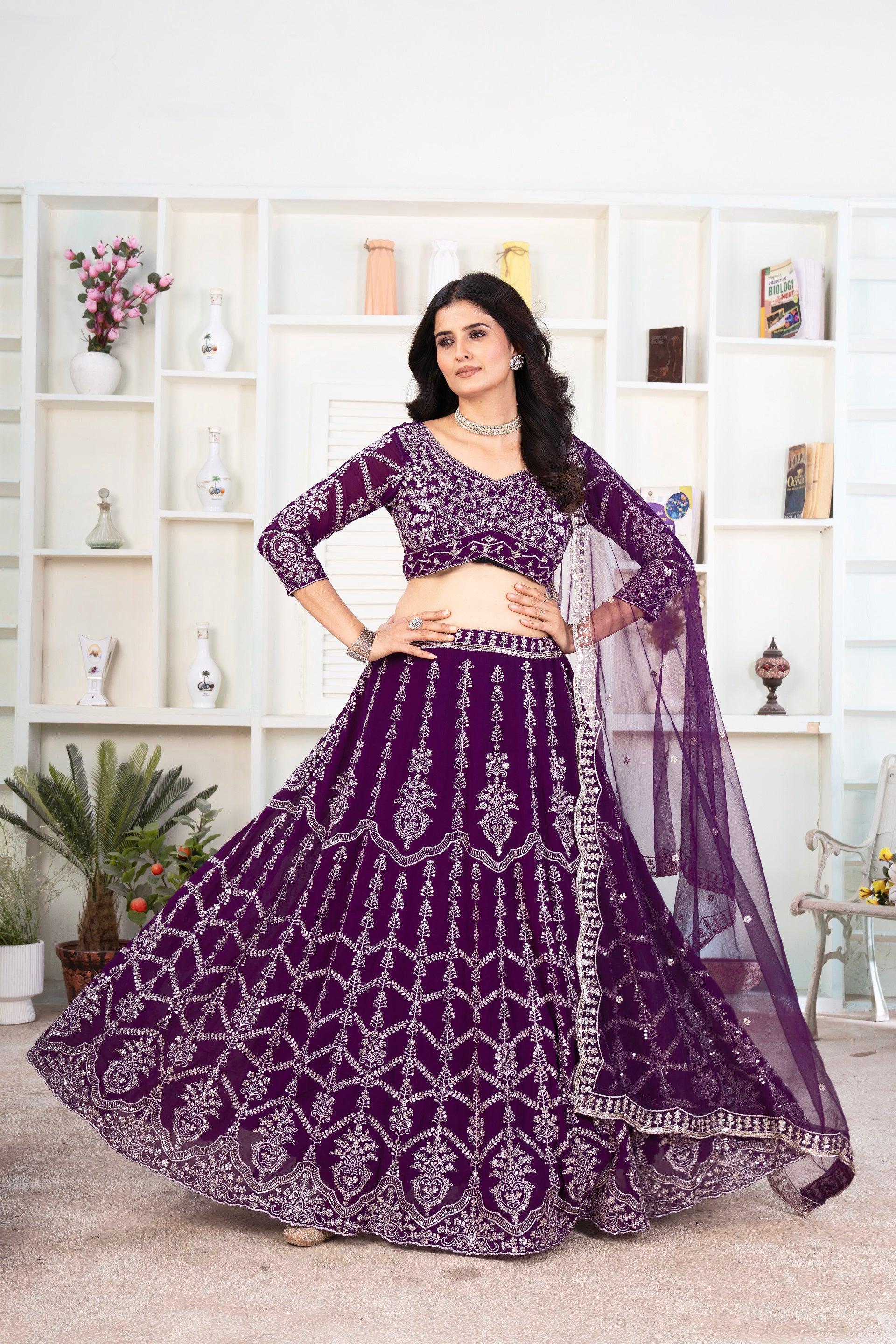 Lehenga Mart Designer Wedding Lehenga Choli For Women - Blue - Distacart