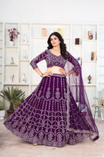 Thumbnail for Lehenga Mart Designer Wedding Lehenga Choli For Women - Blue - Distacart