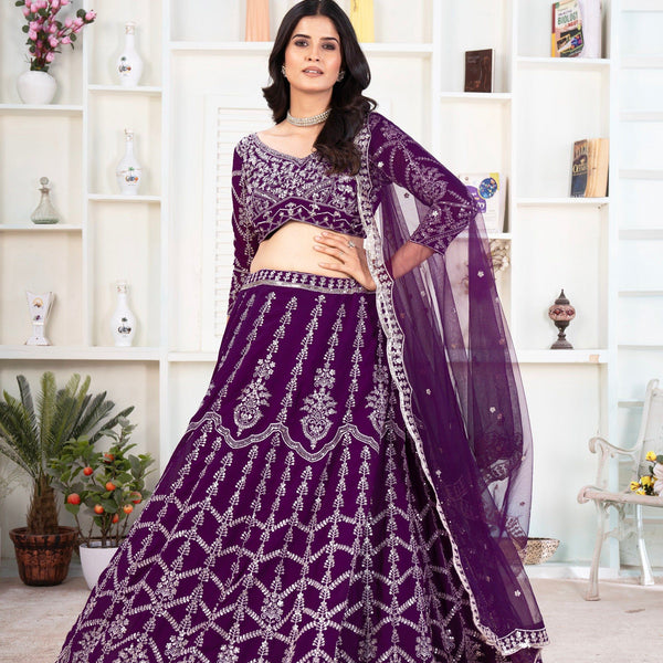 Lehenga Mart Designer Wedding Lehenga Choli For Women - Blue - Distacart