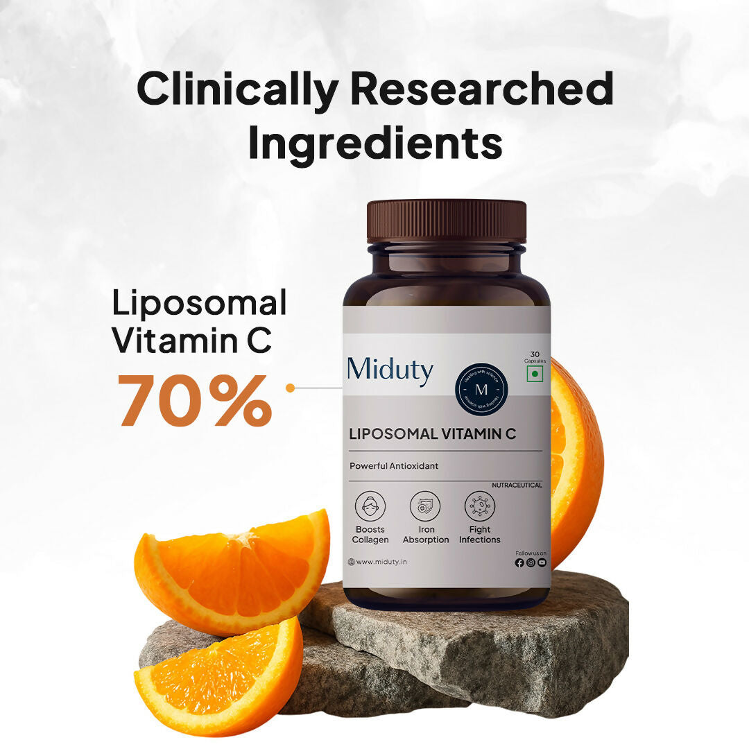 Miduty Liposomal Vitamin C - Immunity Booster Capsules - Distacart