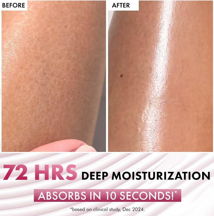 mCaffeine Brightening Raspberry Rush Serum Body Lotion SPF 50 PA+++