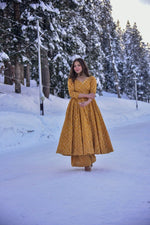 Thumbnail for Aastha Fashion Women's Mustard Cotton Silk Digital Printed Designer Kurti with Palazzo - Distacart