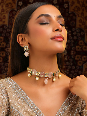 Ruby Raang Gulnaar Necklace And Earrings Set - Distacart