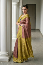 Thumbnail for Vishnu Weaves Women's Pista Soft Tussar Silk Printed Saree with Blouse