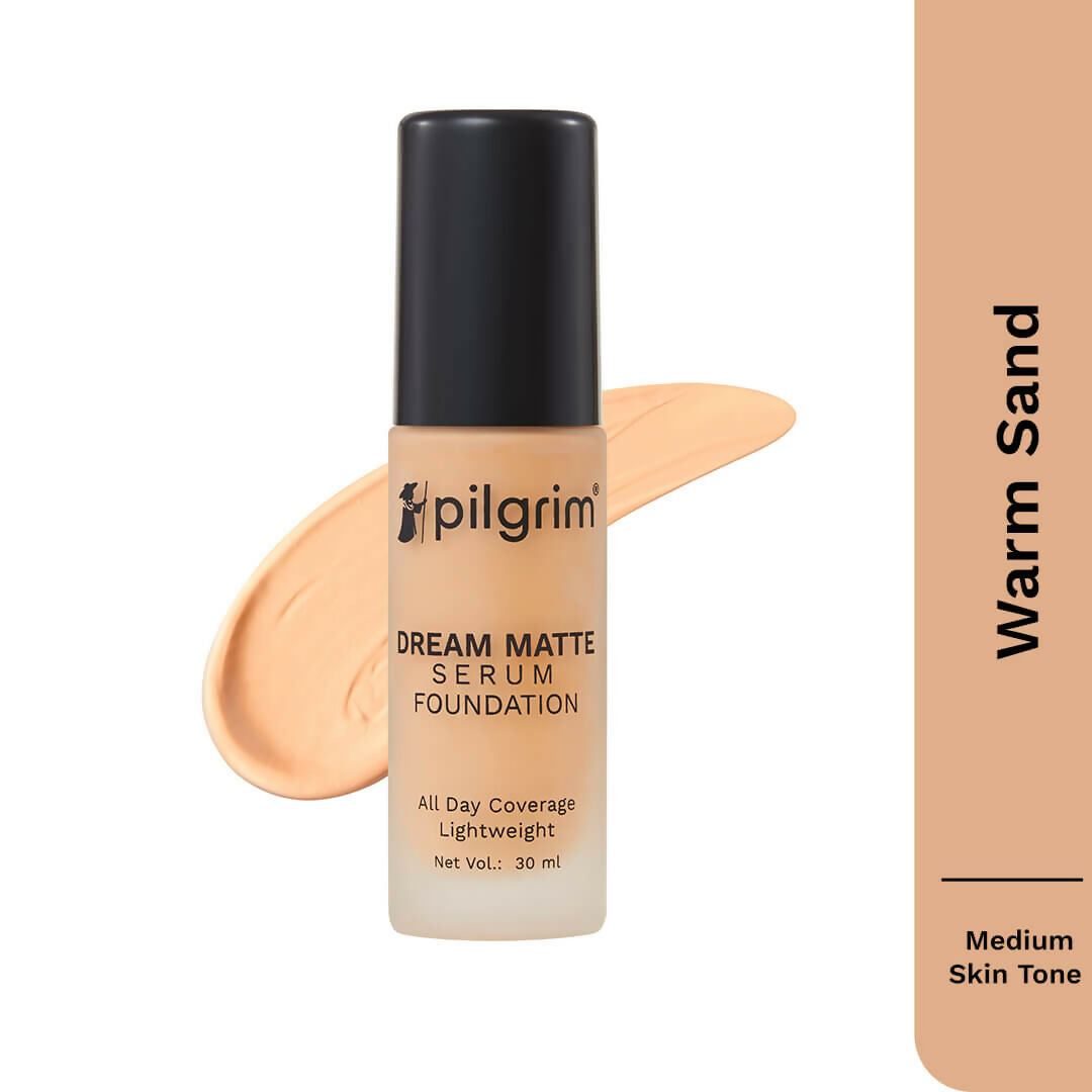 Pilgrim Dream Matte Serum Foundation With Matte & Poreless All Day Coverage Lightweight - Warm Sand - Distacart
