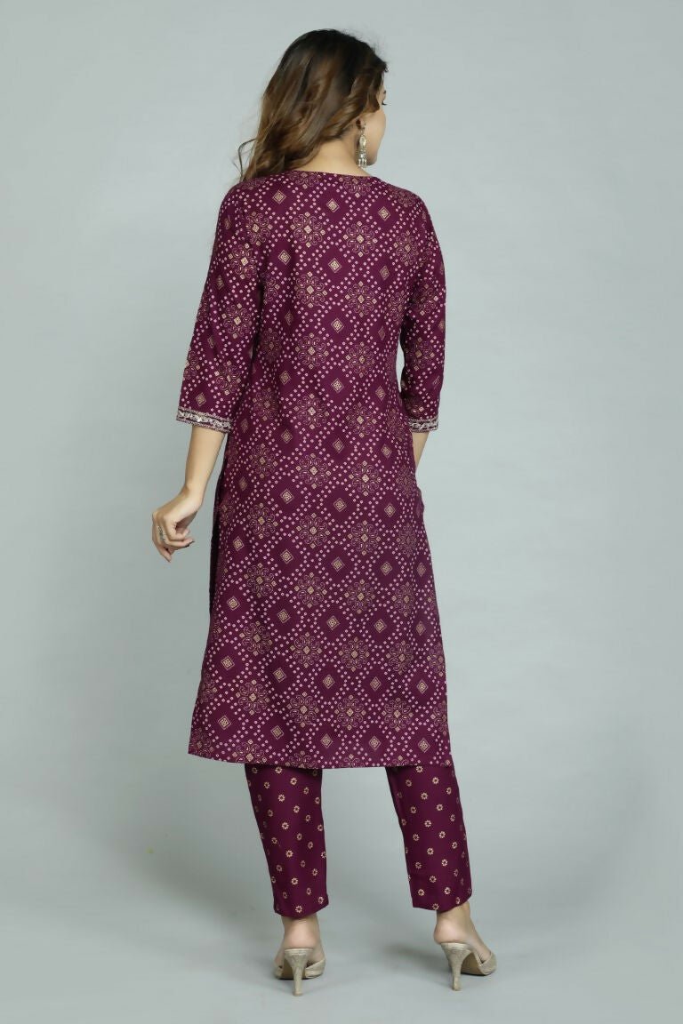 Alvano Women's Attractive And Stylish Rayon A Line Kurta With Pant And Dupatta - Distacart