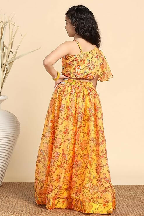 Joban Fashion Girl's Yellow Color Lehenga Choli