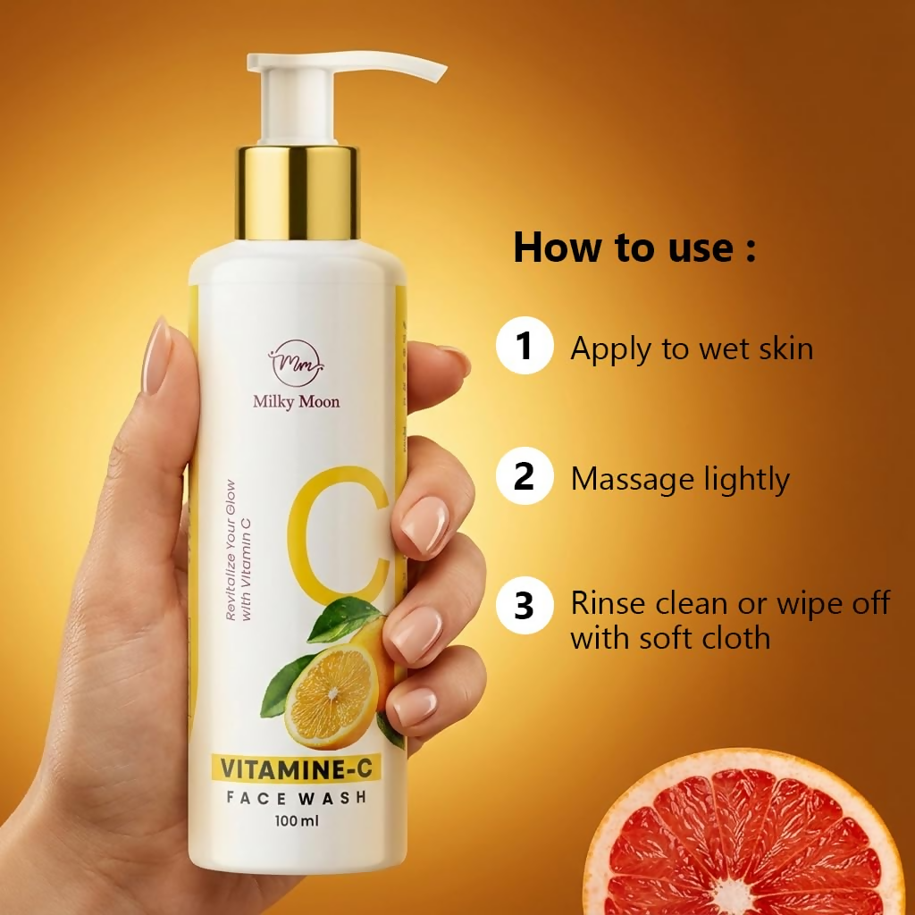 Milky Moon Vitamin C Face Wash for Brightening Face Cleanser - Dista