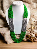 Thumbnail for Inhanns Saree Shobha Statement Necklace - Green Onesize Necklace - Distacart