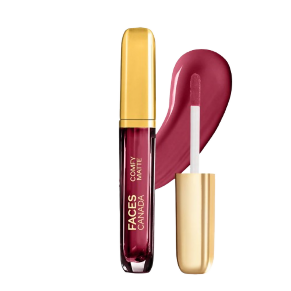 Faces Canada Comfy Matte Liquid Lipstick - Bold Wine 35 - Distacart