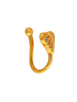Thumbnail for Ruby Raang Gold Heart Nose Pin