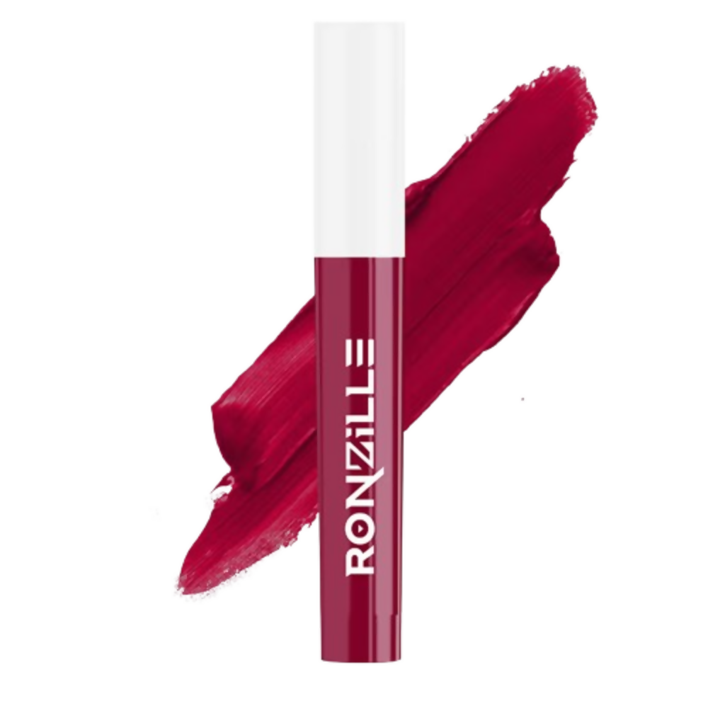 Ronzille Non Transfer Matte Liquid Lipstick Plus Lip Gloss - Reds And Maroons - Dista