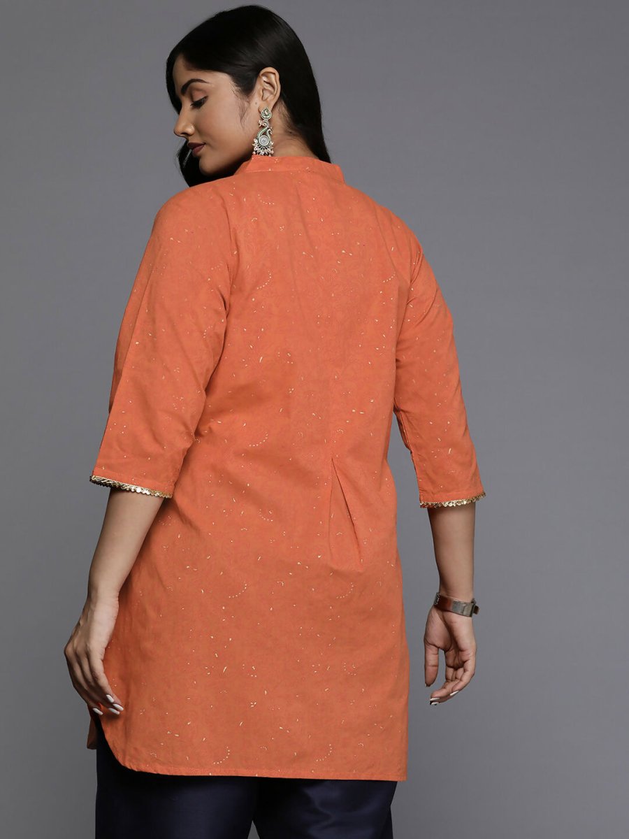 Ahalyaa Women's Traditional wear Tunic - Orange - Distacart