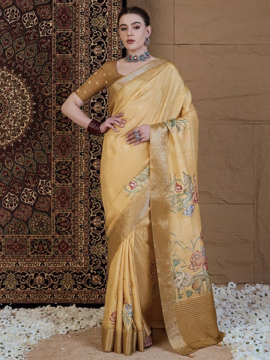 Anouk Floral Zari Silk Blend Sungudi Saree - Distacart