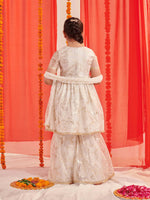 Thumbnail for Joban Fashion Girl's Off White Color Sharara Set